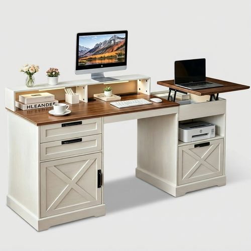 63-Inch Executive Desk with Lift Top